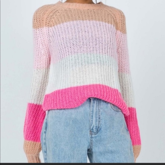 Princess Polly Sweaters - NWOT Princess Polly Womens S/M Willow Colorblock Wool Blend Oversized Sweater